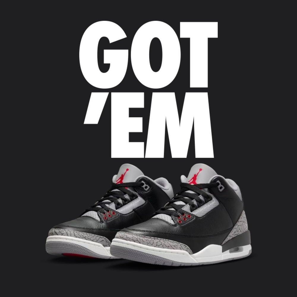 **SOLD** Nike Air Jordan Retro 3 Black Cement